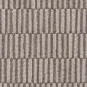 Taupe ribbed fabric texture with repeating vertical ridges and horizontal bands, heathered appearance, woven or looped construction.